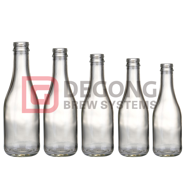 250 мл 330 мл 500 мл 750 мл изготовленный на заказ логотип прозрачная пивная стеклянная бутылка