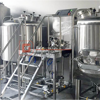 Пивоварня с 3-емкостной системой пивоварения объемом 700 л с паровым нагревом для производства пива для продажи