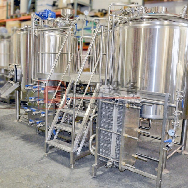 Американская коммерческая пивоваренная система PLC Control 600L с двумя сосудами для производства пива для продажи